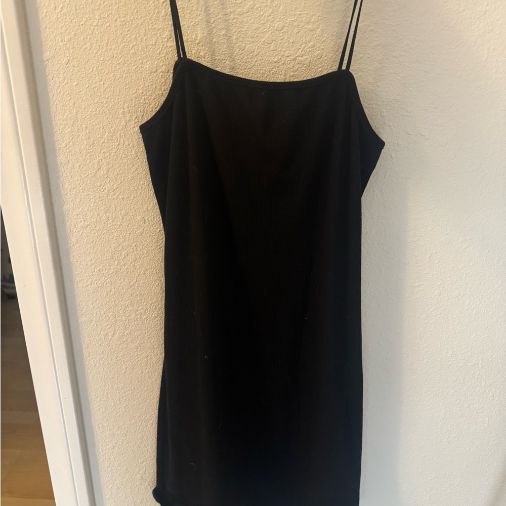 Black Spaghetti Strap Dress women